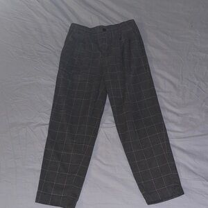 Madewell Women’s Dark Gray Checkered Pants - XS